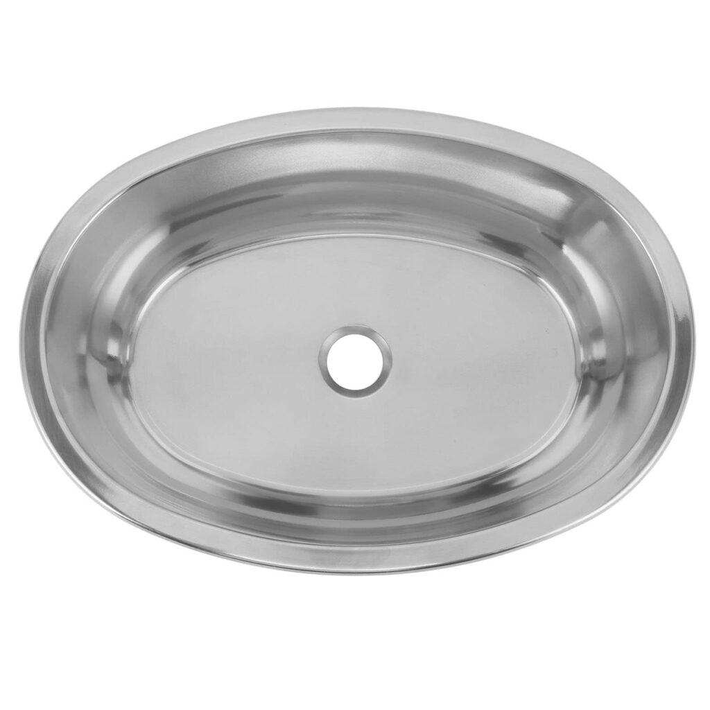 Lavello ovale in acciaio inossidabile di grande capacità per camper e roulotte all'ingrosso 1 Lavandino per camper