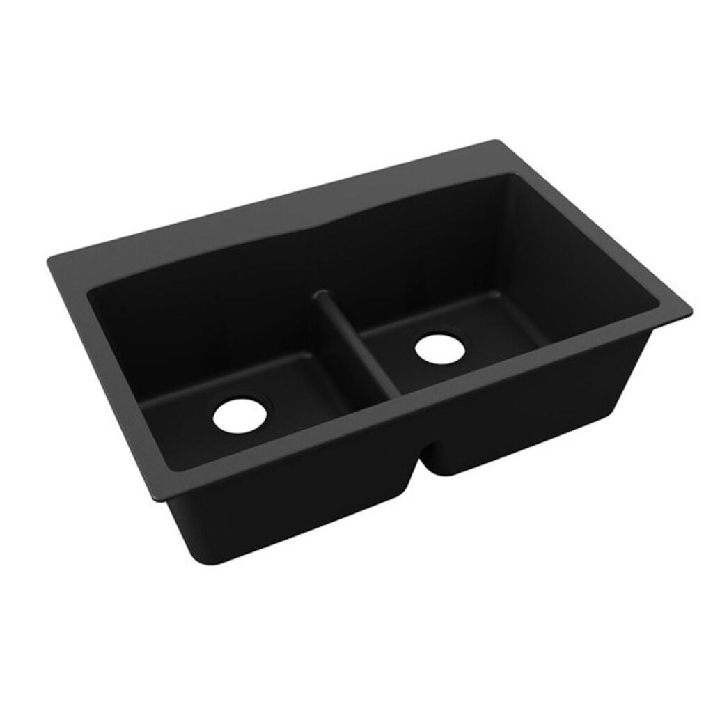 Pias de embutir duplas de aço inoxidável Quartz Classic 2 Pias de embutir de cuba dupla