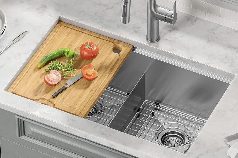 dubbele spoelbak keuken